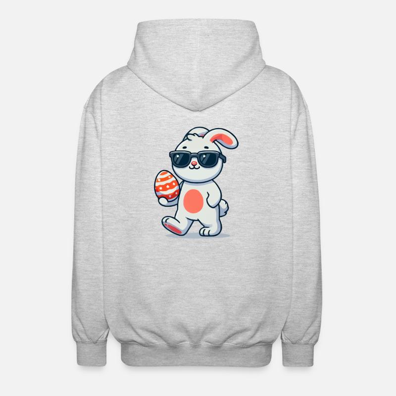 Easter Bunny Easter - Unisex Hooded Jacket - light heather grey