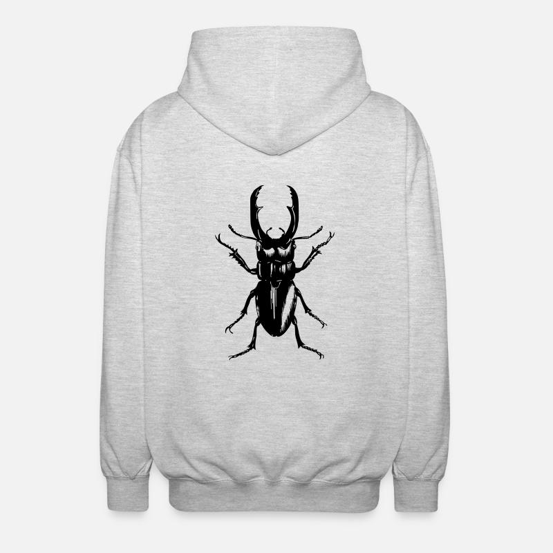 Hirschkaefer - Unisex Kapuzenjacke - Hellgrau meliert