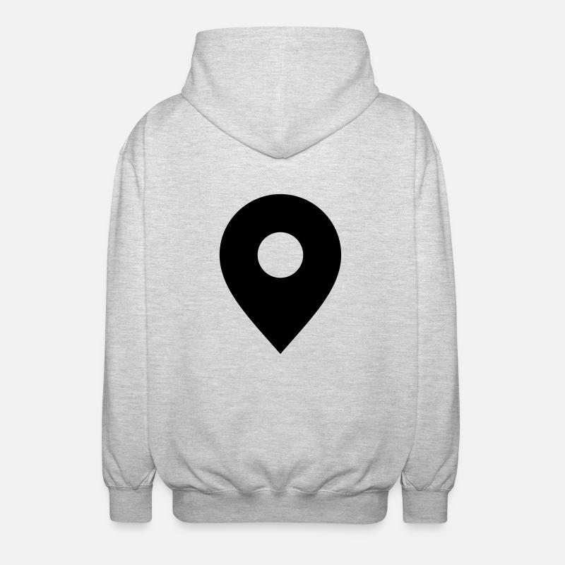 here - Unisex Kapuzenjacke - Hellgrau meliert