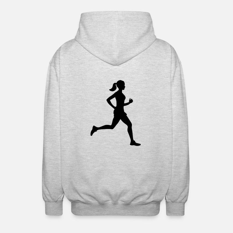 Jogger - Veste à capuche unisexe - gris clair chiné