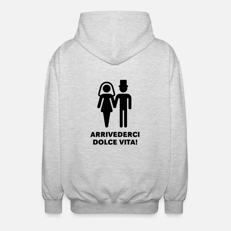 Arrivederci Dolce Vita! - Veste à capuche unisexe - gris clair chiné
