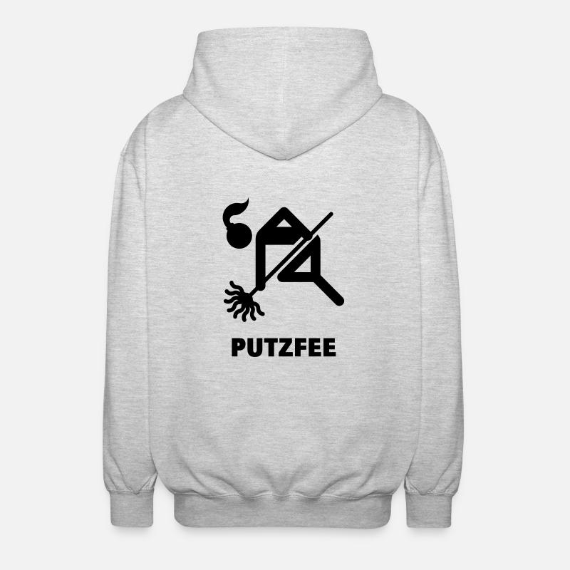 Putzfee / Putzfrau - Unisex Kapuzenjacke - Hellgrau meliert