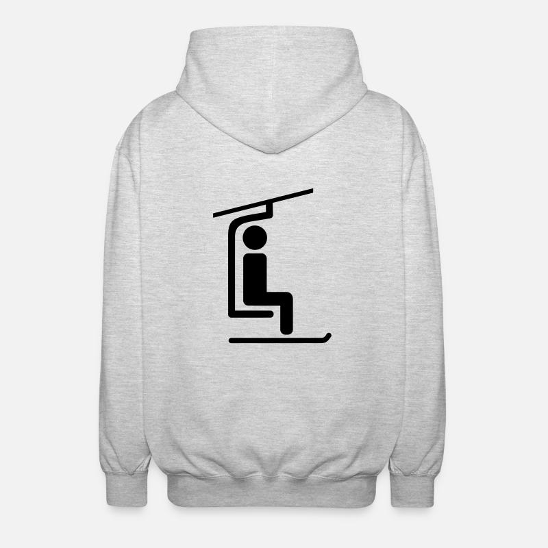 Télésiège - Veste à capuche unisexe - gris clair chiné