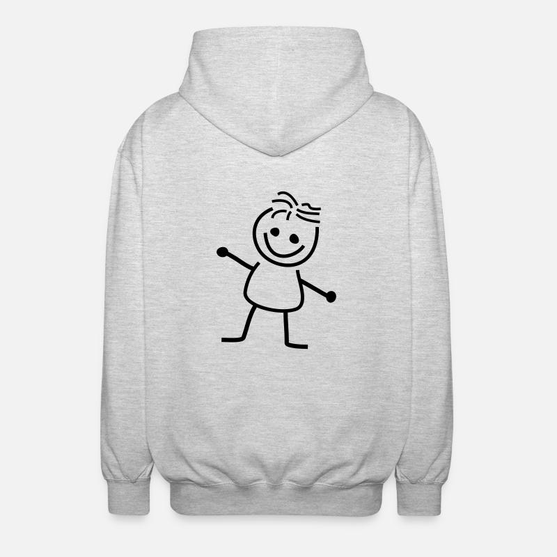 Basic Fred - Unisex Kapuzenjacke - Hellgrau meliert