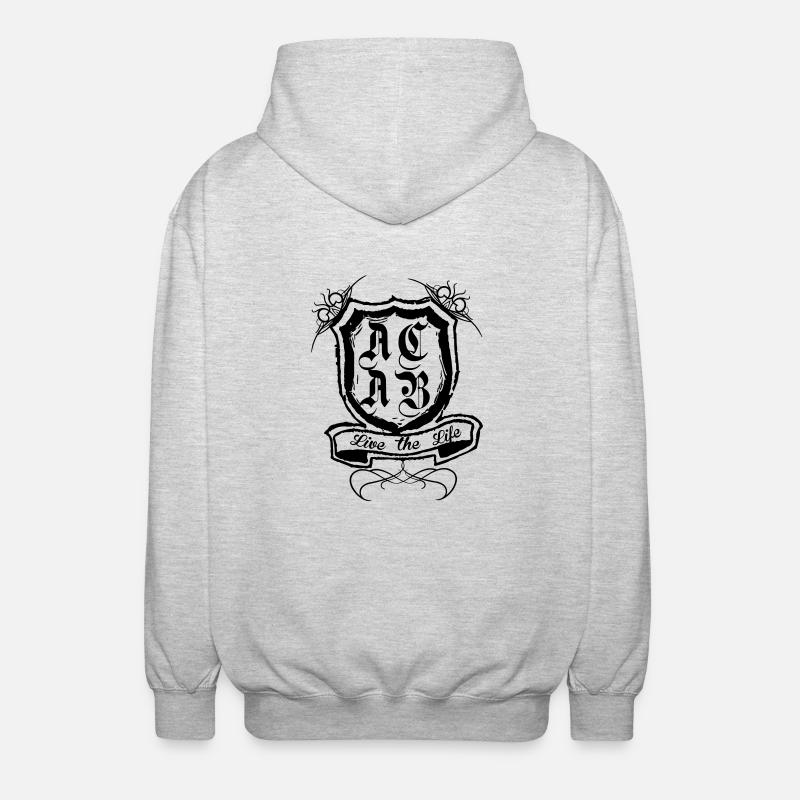 acab - Unisex Kapuzenjacke - Hellgrau meliert