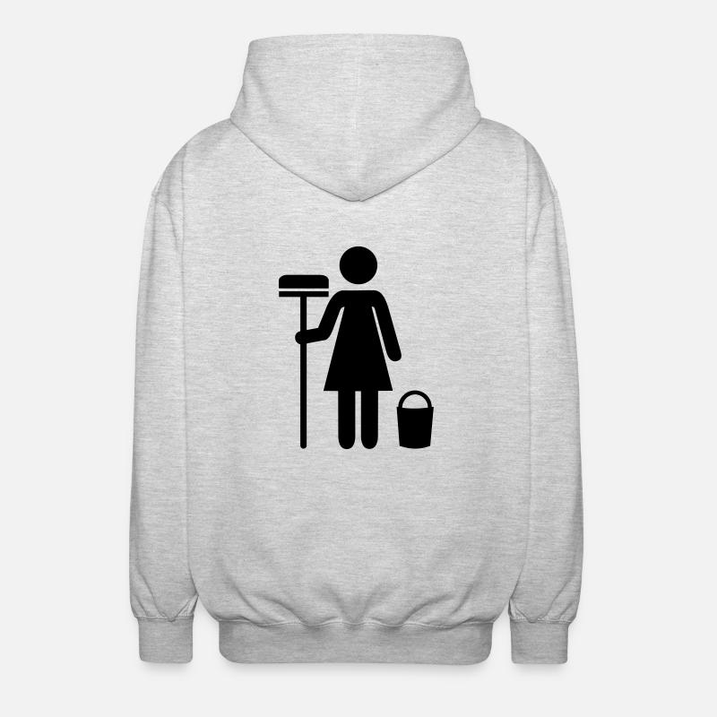 Putzfrau - Unisex Kapuzenjacke - Hellgrau meliert