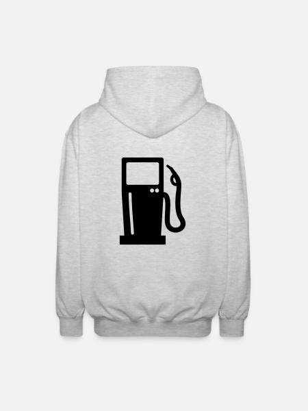 Tankstelle - Unisex Kapuzenjacke - Hellgrau meliert