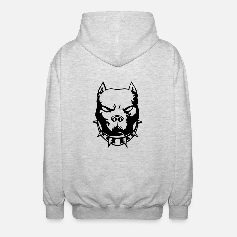 pitbull_01 - Veste à capuche unisexe - gris clair chiné