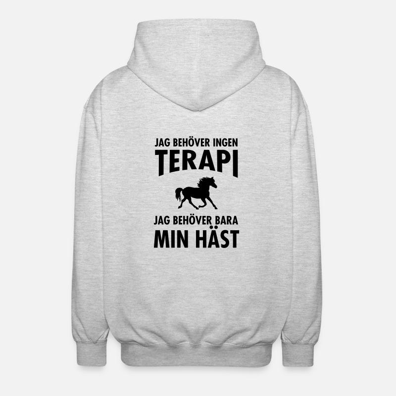 Terapi Min Häst - Unisex Hooded Jacket - light heather grey