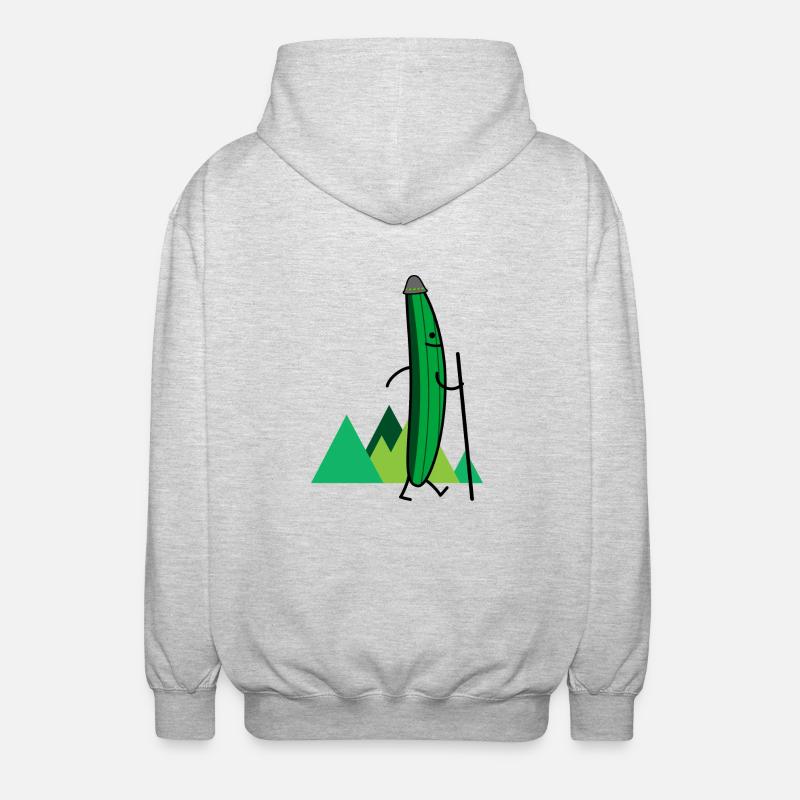 Concombre errant (b) - Veste à capuche unisexe - gris clair chiné