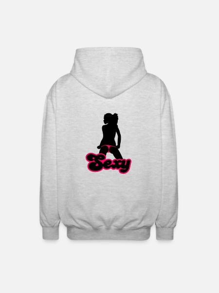 Sexy - Unisex Kapuzenjacke - Hellgrau meliert