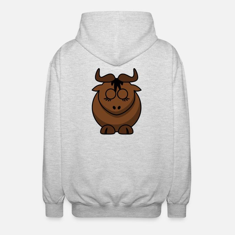 Conception du visage Braunbock - Veste à capuche unisexe - gris clair chiné