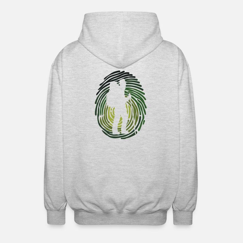 Naturerlebnis Wandern Statement Wanderer Klettern - Unisex Kapuzenjacke - Hellgrau meliert