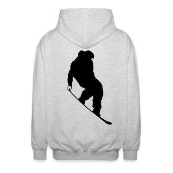 Killer tail grab - Unisex Kapuzenjacke - Hellgrau meliert - Hinten - AI Model Male 185 light (185cm)