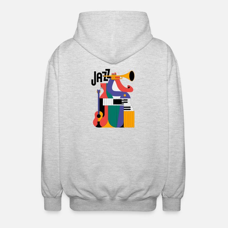 Conception de composition musicale astucieuse - Veste à capuche unisexe - gris clair chiné