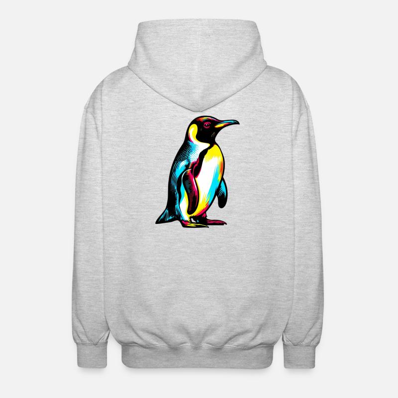 Penguin - Unisex Hooded Jacket - light heather grey