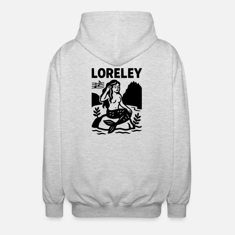 loreley - Unisex Kapuzenjacke - Hellgrau meliert