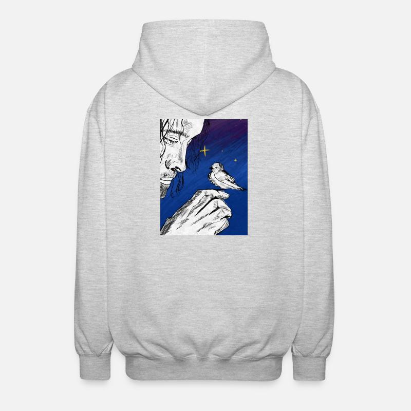 Nummer eins unter dem Mond - Unisex Kapuzenjacke - Hellgrau meliert