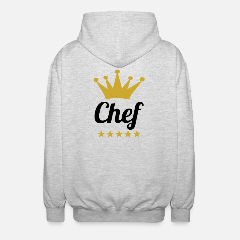 Chef Toque – Küche – Koch - Unisex Kapuzenjacke - Hellgrau meliert