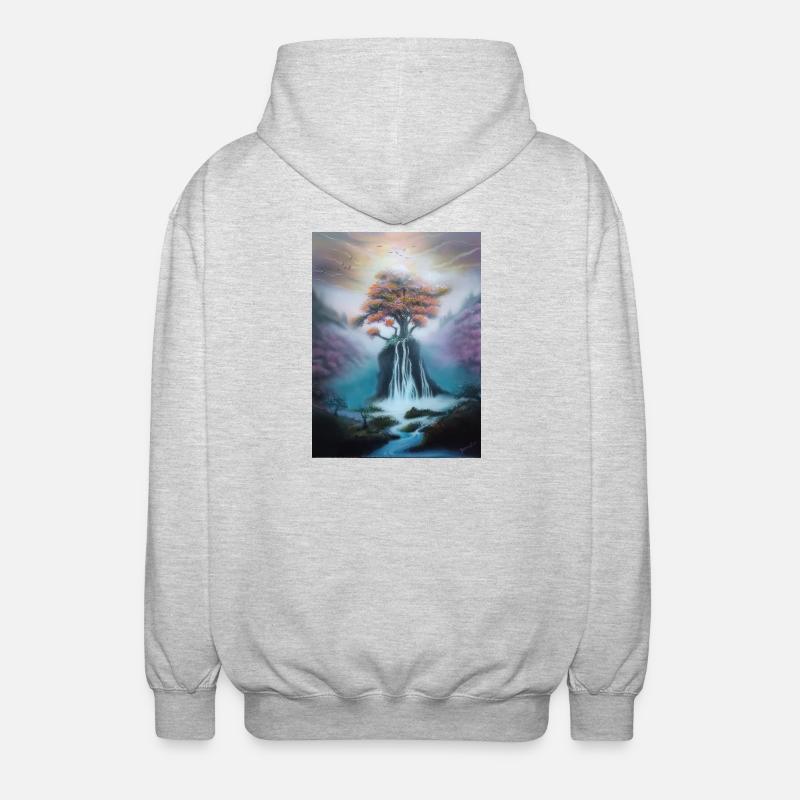 Dreamscape - Unisex Hooded Jacket - light heather grey