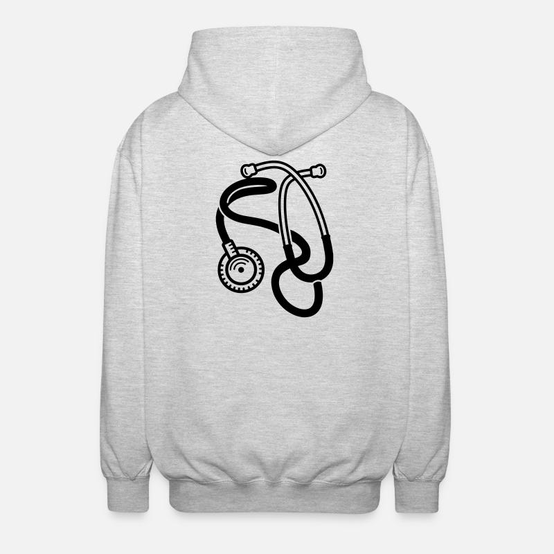 stéthoscope - Veste à capuche unisexe - gris clair chiné