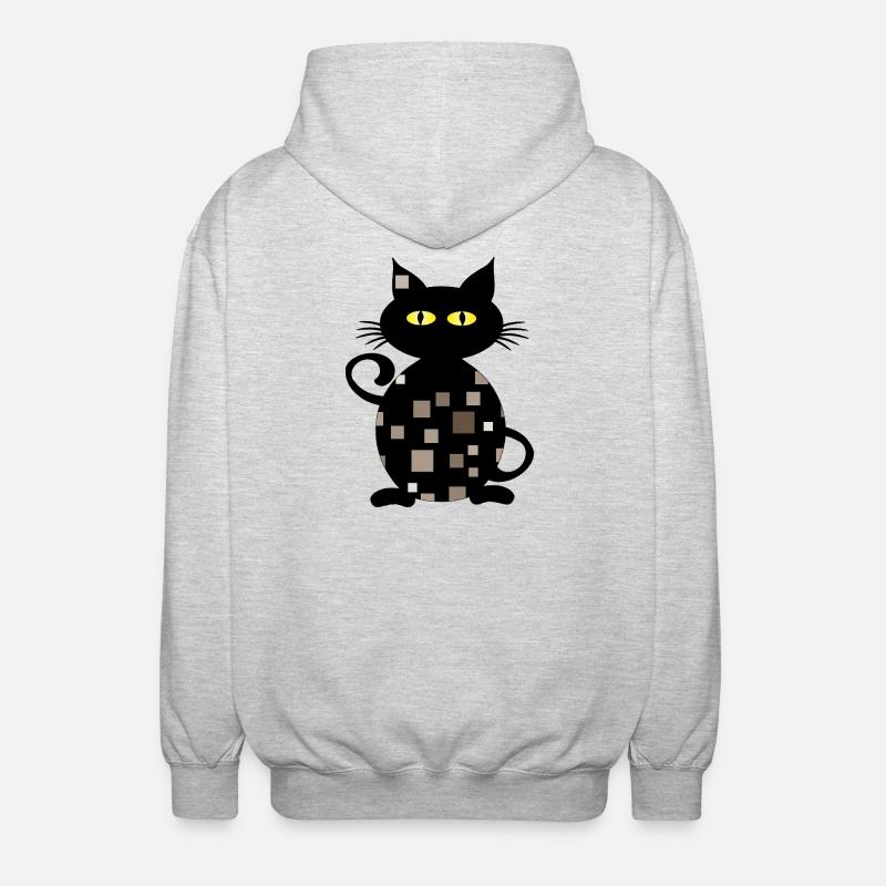 chat - Veste à capuche unisexe - gris clair chiné