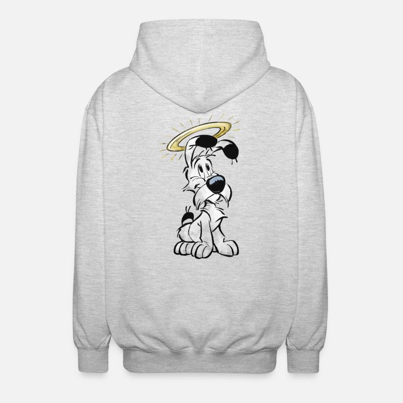 Asterix Idefix Mit Heiligenschein - Unisex Kapuzenjacke - Hellgrau meliert