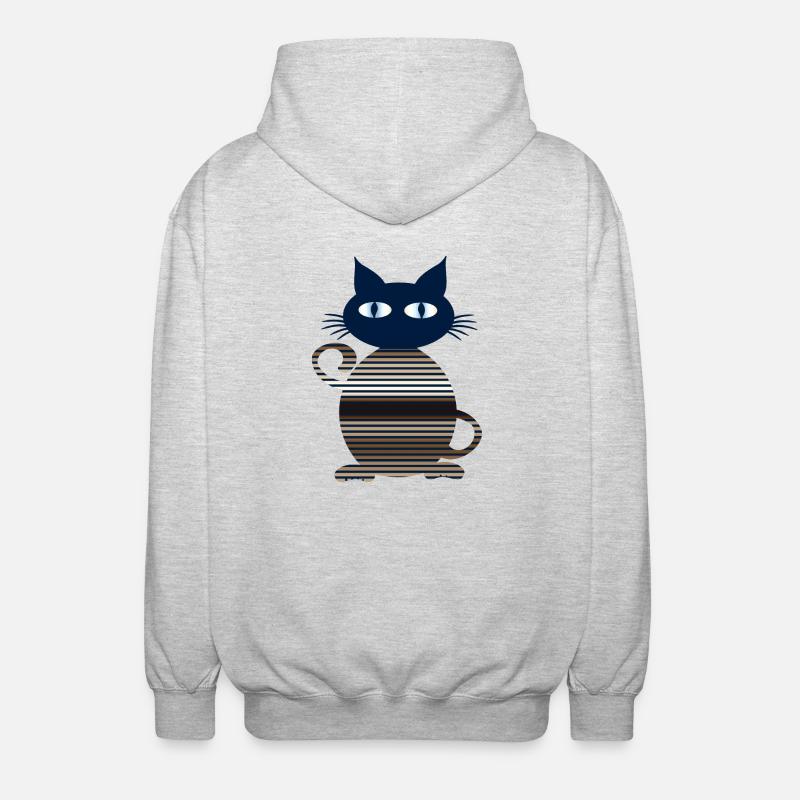 Chat - Veste à capuche unisexe - gris clair chiné