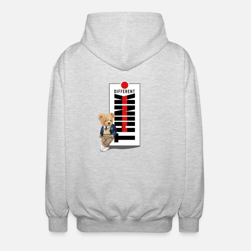 Think different. - Unisex Hooded Jacket - light heather grey