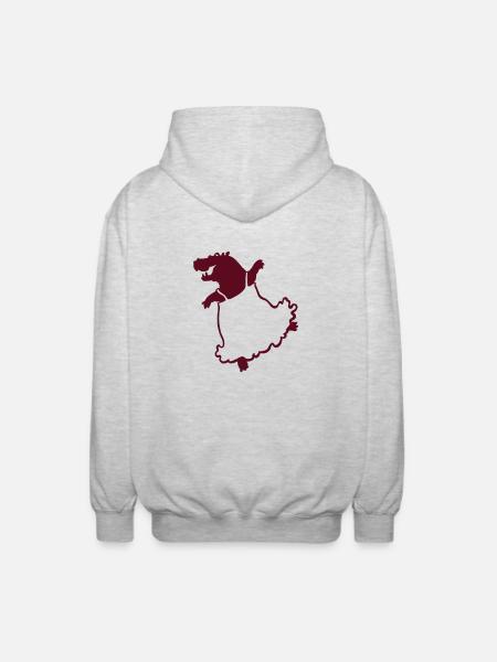 hippopotame dansant en robe - Veste à capuche unisexe - gris clair chiné