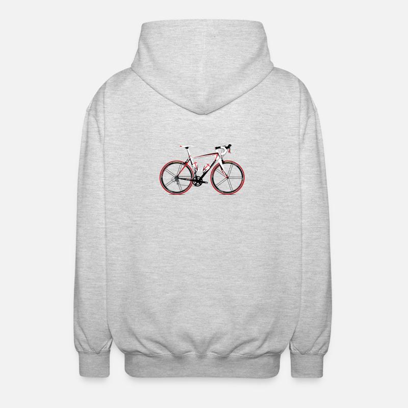 Vélo de course - Veste à capuche unisexe - gris clair chiné