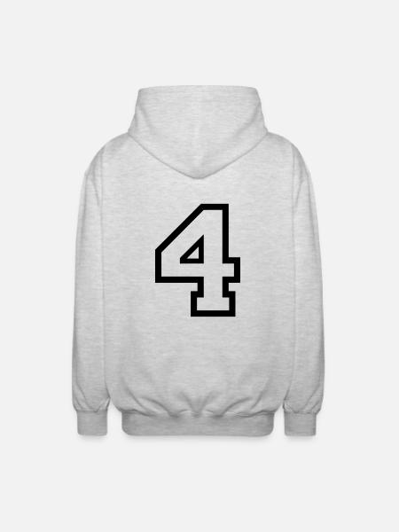 THE NUMBER 4-4 - Unisex Hooded Jacket - light heather grey