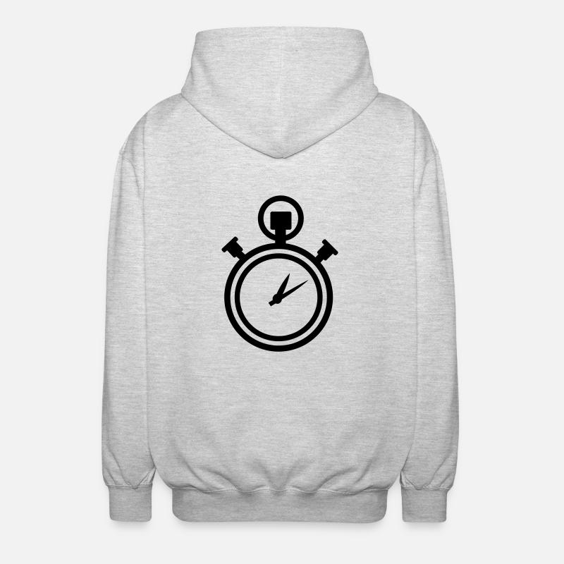 Stop watch - Unisex Hooded Jacket - light heather grey