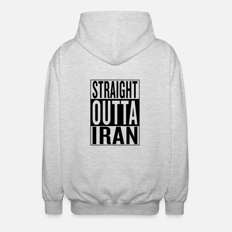 Iran - Unisex Kapuzenjacke - Hellgrau meliert