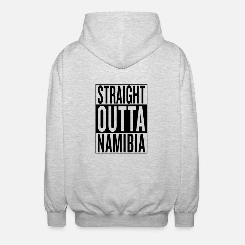 Namibia - Unisex Kapuzenjacke - Hellgrau meliert