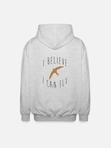 I believe I can fly - Veste à capuche unisexe - gris clair chiné