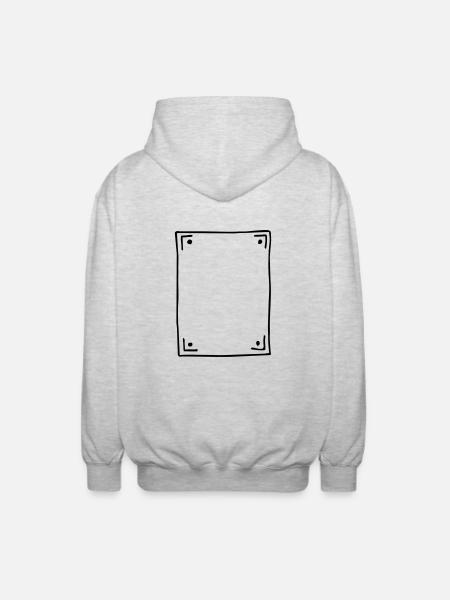 frame - Unisex Hooded Jacket - light heather grey
