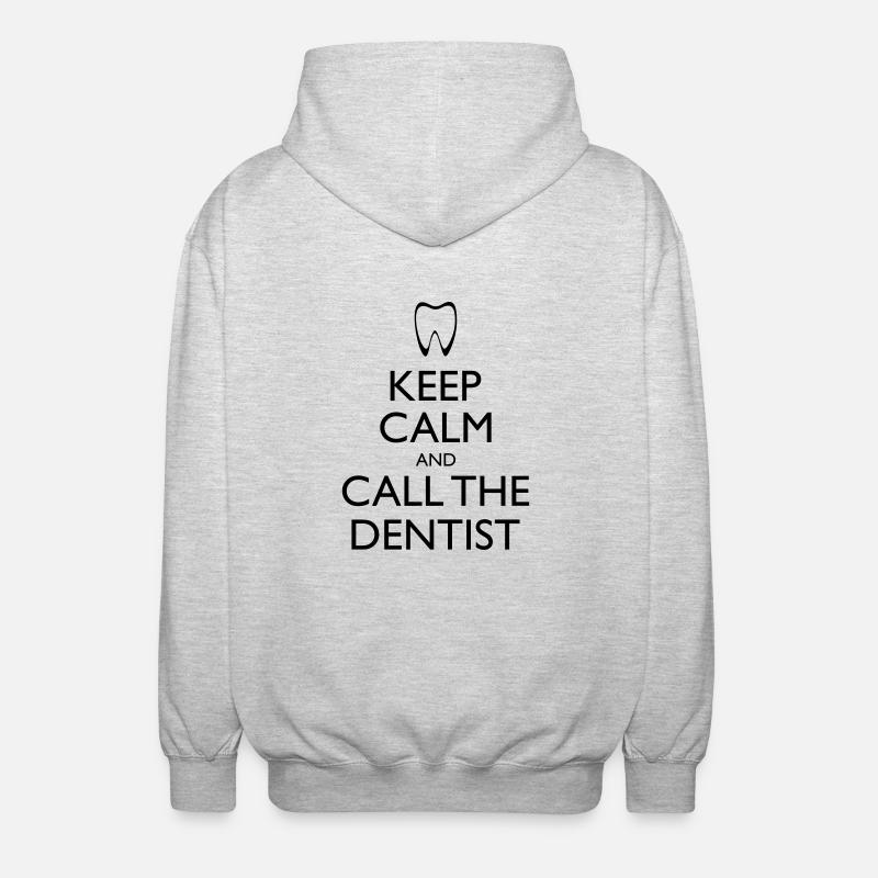 Appelez le dentiste - Veste à capuche unisexe - gris clair chiné