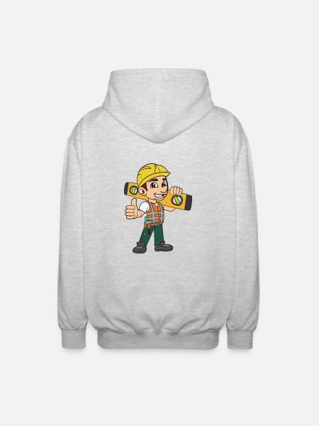 Mason craftsman - Unisex Hooded Jacket - light heather grey
