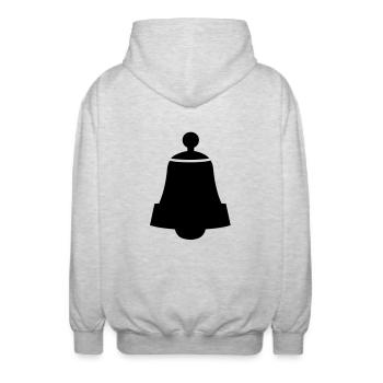 Bell - Unisex Hooded Jacket - light heather grey - Back - AI Model Male 185 light (185cm)