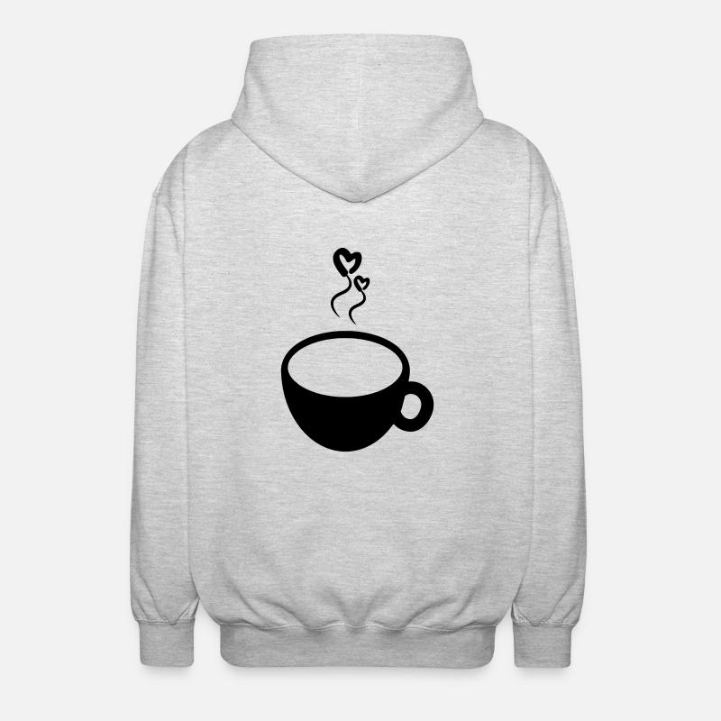 Kaffeetasse - Unisex Kapuzenjacke - Hellgrau meliert