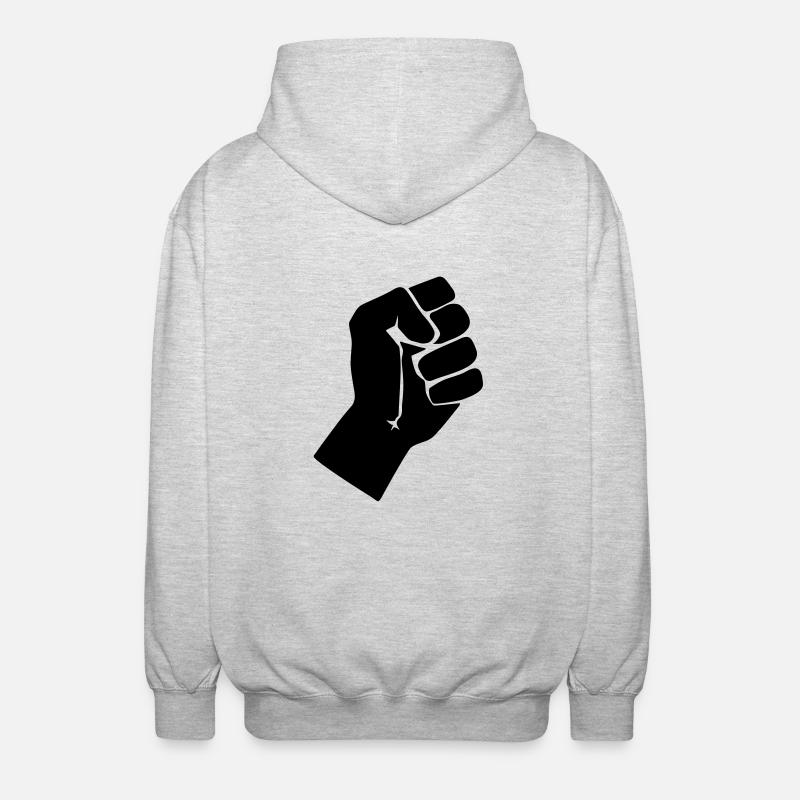 Faust - Unisex Kapuzenjacke - Hellgrau meliert
