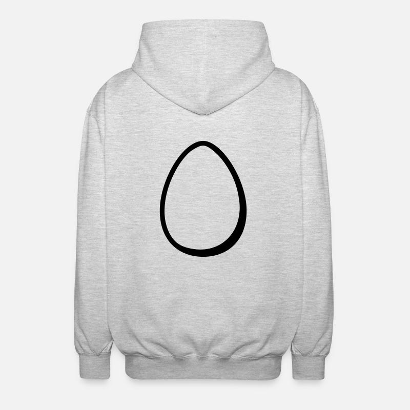 Egg - Unisex Hooded Jacket - light heather grey