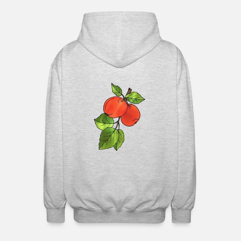 Äpfel - Unisex Kapuzenjacke - Hellgrau meliert