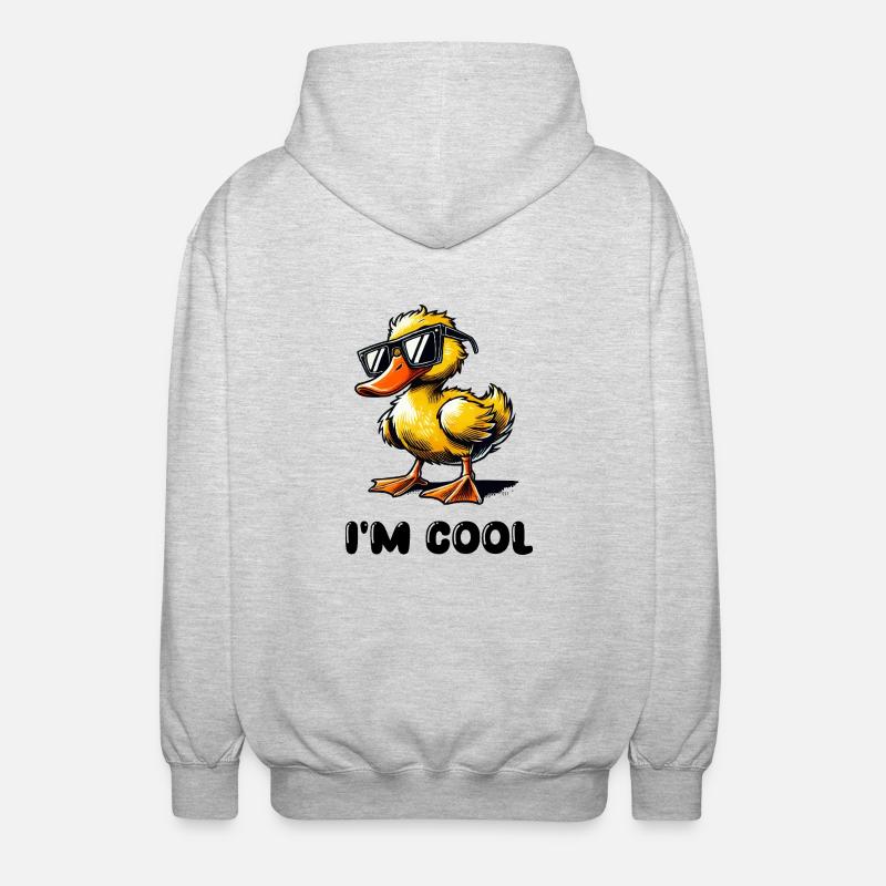 Duck Comic Cool - Unisex Hooded Jacket - light heather grey