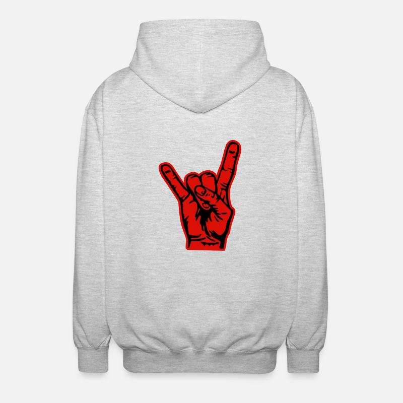 pommesgabel - Unisex Kapuzenjacke - Hellgrau meliert