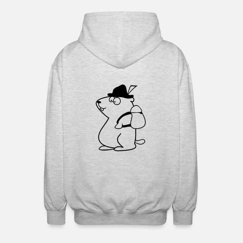 marmotte - Veste à capuche unisexe - gris clair chiné