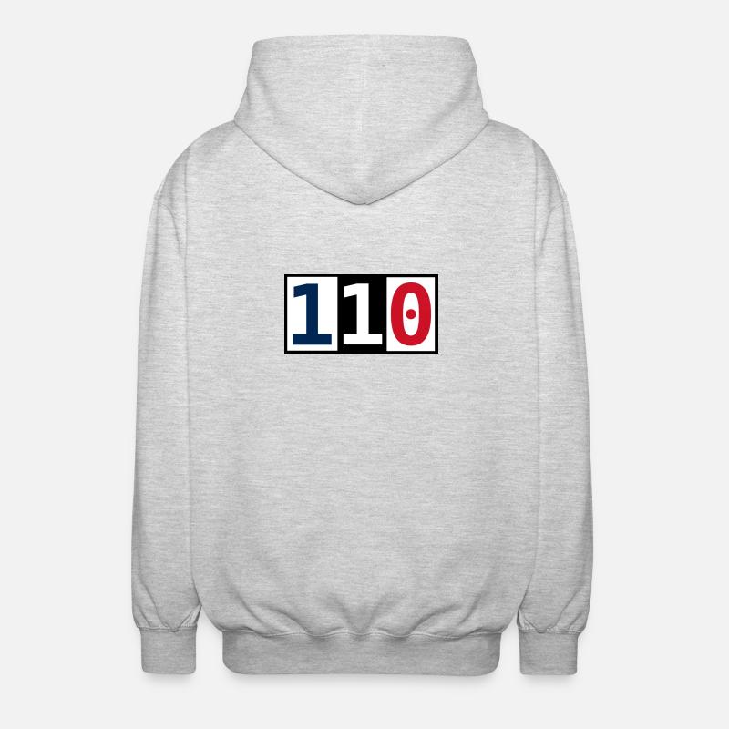 110 - Veste à capuche unisexe - gris clair chiné