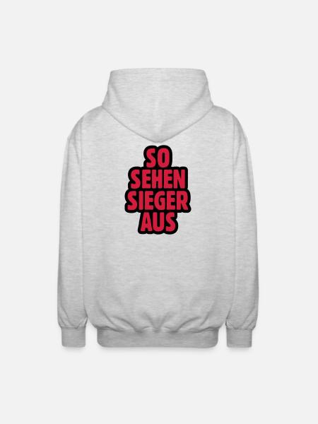 SO SEHEN SIEGER AUS - Unisex Kapuzenjacke - Hellgrau meliert