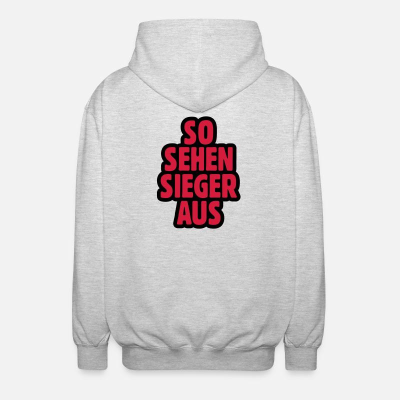 SO SEHEN SIEGER AUS - Unisex Kapuzenjacke - Hellgrau meliert